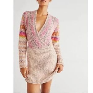 FREE PEOPLE Forever Fair Isle Sweater Dress ☮ Size SMALL